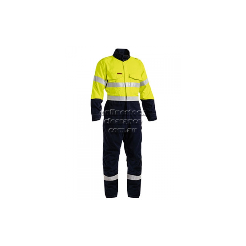 27418_HI VIS LIGHT COVERALL YELLOW/NAVY