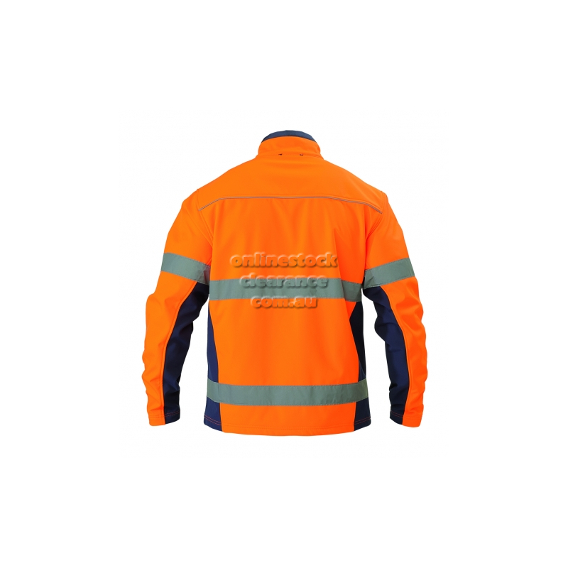 15126_3M TAPED SOFT SHELL JACKET ORANGE/NAVY