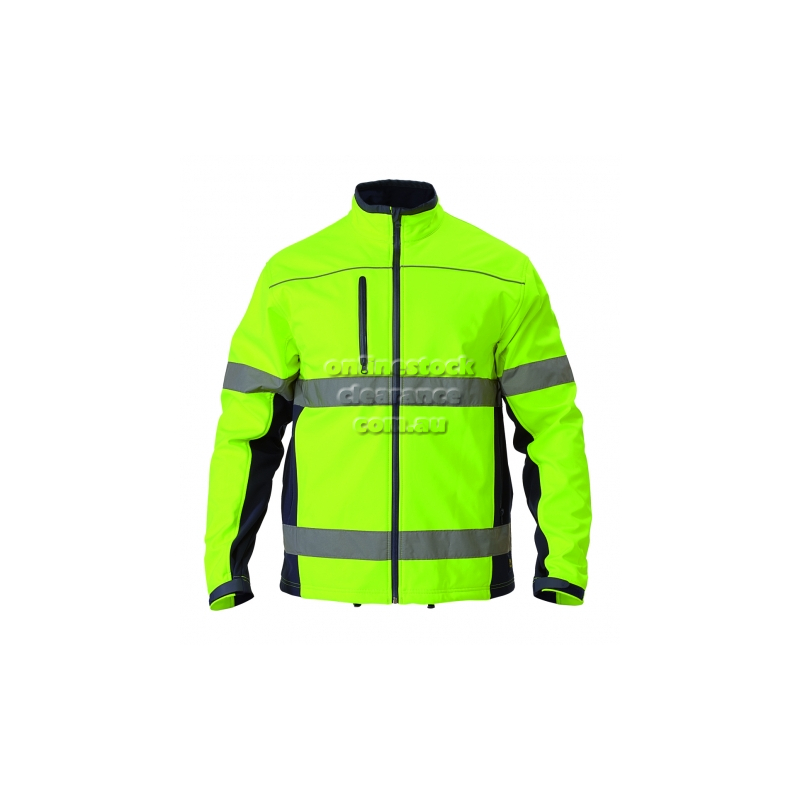 BISLEY JACKETS 3M TAPED SOFT SHELL JACKET YELLOW