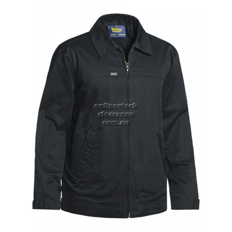 BISLEY JACKETS COTTON DRILL JACKET BLACK