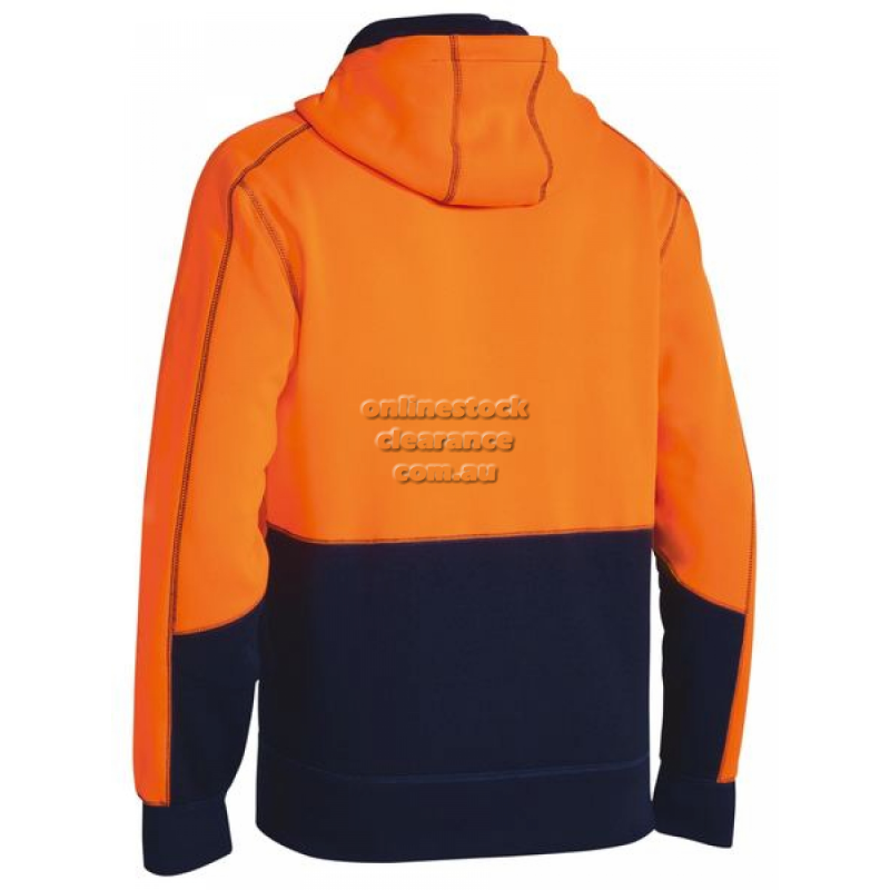 43645_SAFETYWEAR HI VIS FLEECE HOODIE ORANGE