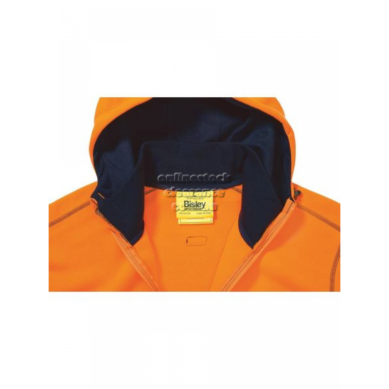 43646_SAFETYWEAR HI VIS FLEECE HOODIE ORANGE