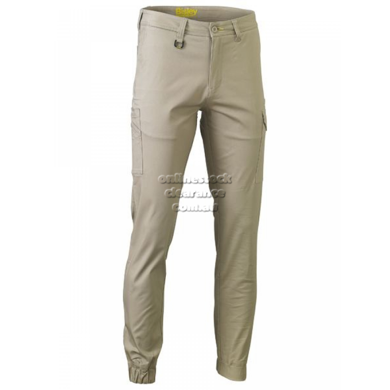 BISLEY PANTS STRETCH COTTON DRILL CARGO CUFFED PANTS