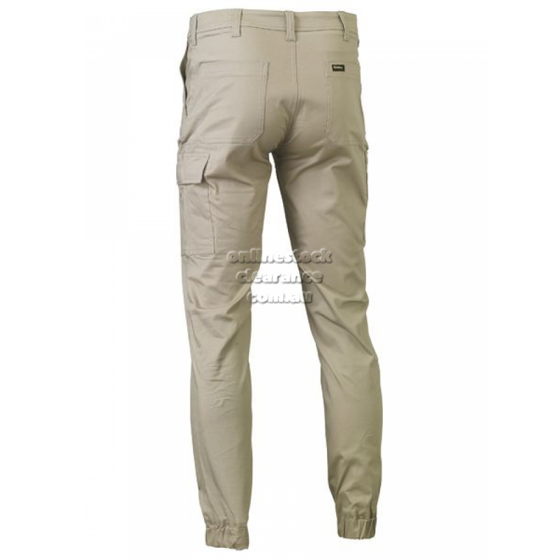 44815_STRETCH COTTON DRILL CARGO CUFFED PANTS