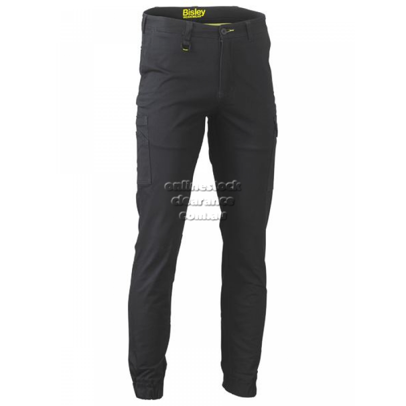 BISLEY PANTS STRETCH COTTON DRILL CARGO CUFFED PANTS