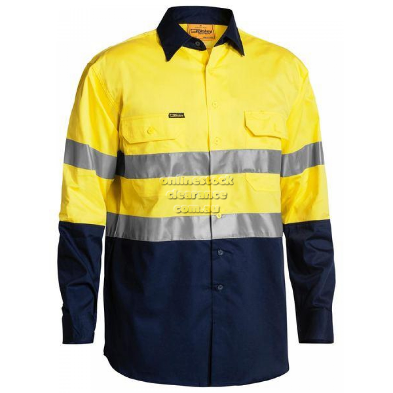 BISLEY SHIRTS 3M TAPED COOL LIGHTWEIGHT SHIRT WITH SHOULDER TAPE YELL