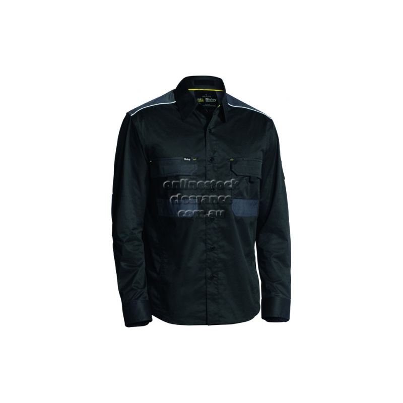BISLEY SHIRTS FLEX AND MOVE STRETCH SHIRT BLACK