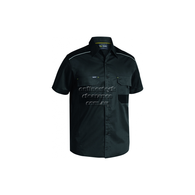 BISLEY SHIRTS FLEX AND MOVE STRETCH SHORT SLEEVE CHARCOAL