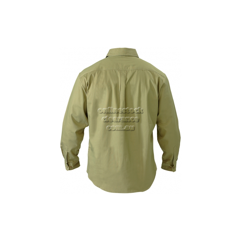 16019_FRONT COTTON DRILL SHIRT KHAKI