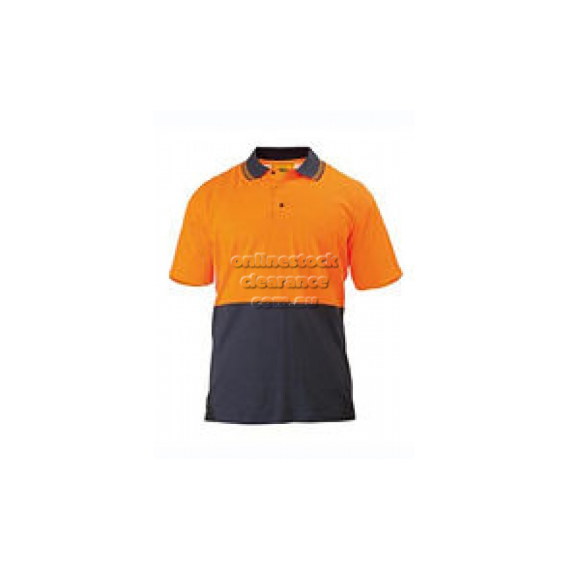 BISLEY SHIRTS HI VIS 2 TONE POLO SHIRT ORANGE