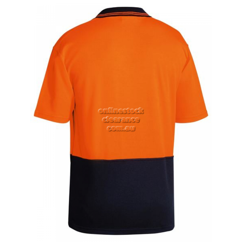 43637_HI VIS 2 TONE POLO SHIRT ORANGE