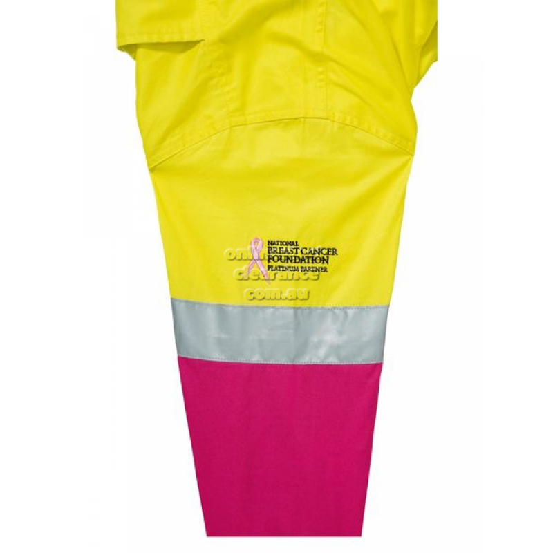 39350_HI VIS LIGHT WEIGHT SHIRT MENS YELLOW/PINK