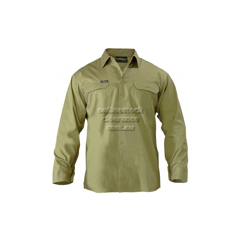 BISLEY SHIRTS LONG SLEEVE SHIRT KHAKI