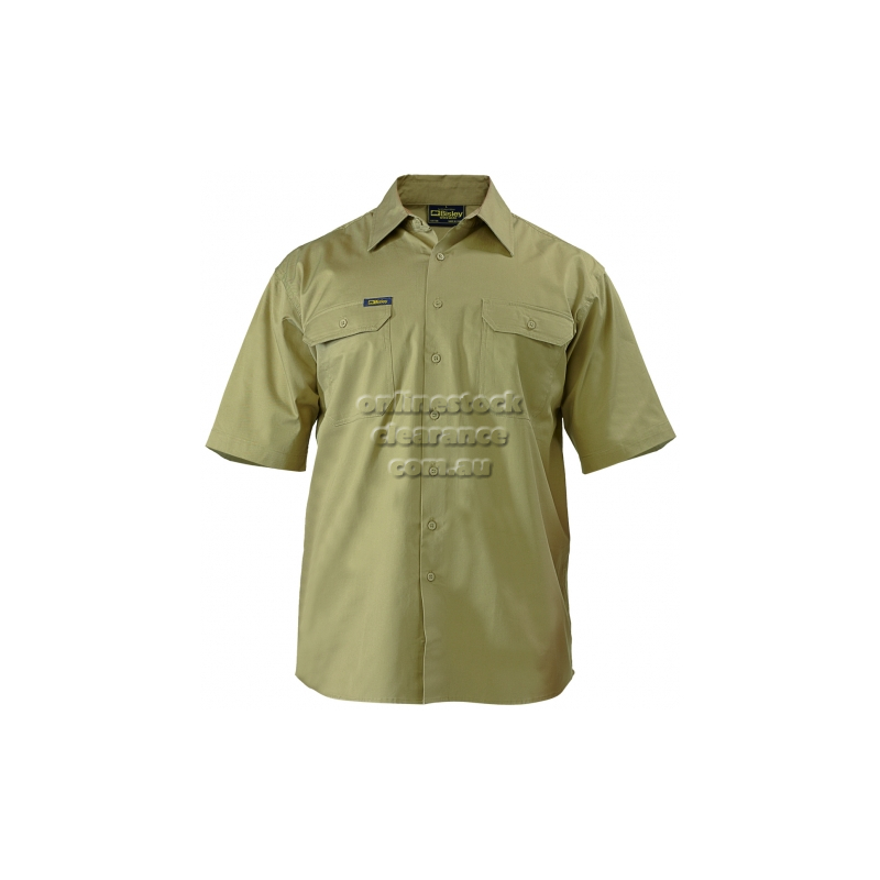 BISLEY SHIRTS SHORT SLEEVE SHIRT KHAKI
