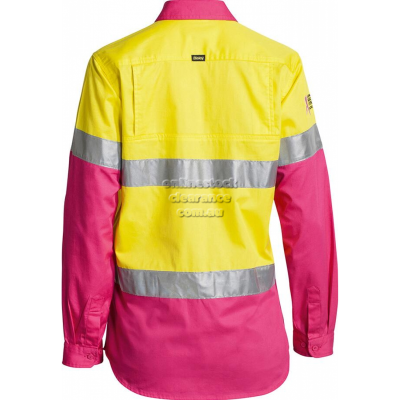 54049_WOMENS HI VIS LIGHT SHIRT YELLOW/PINK