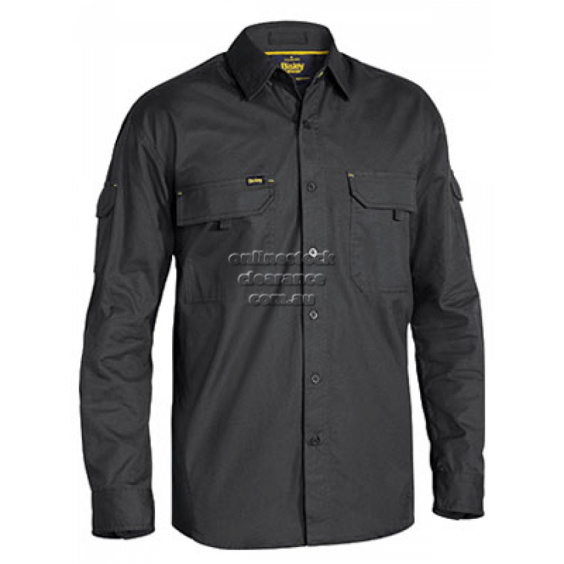 BISLEY SHIRTS X AIRFLOW RIPSTOP CHARCOAL