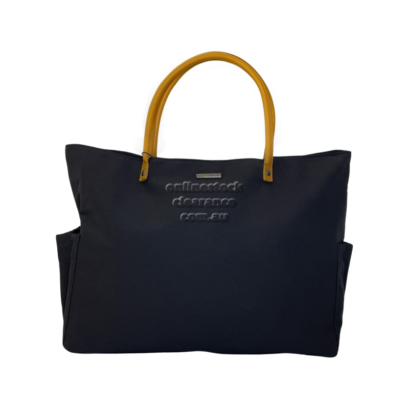 SOUTHBOUND SUNSETS SHOPPER BEACH BAG IN BLACK